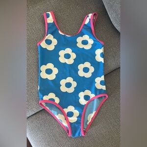 Mini Boden Blue Floral Kids Swim One Piece
